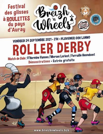 Match Roller Derby à Pluvigner le 24 septembre  - Festival Breizh n' Wheels